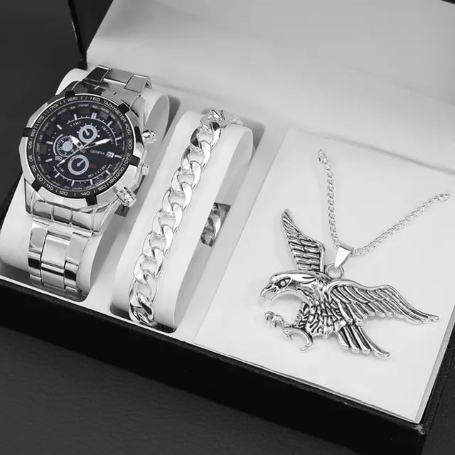 ''ADELAAR ZWART'' ZILVEREN HORLOGEBOX