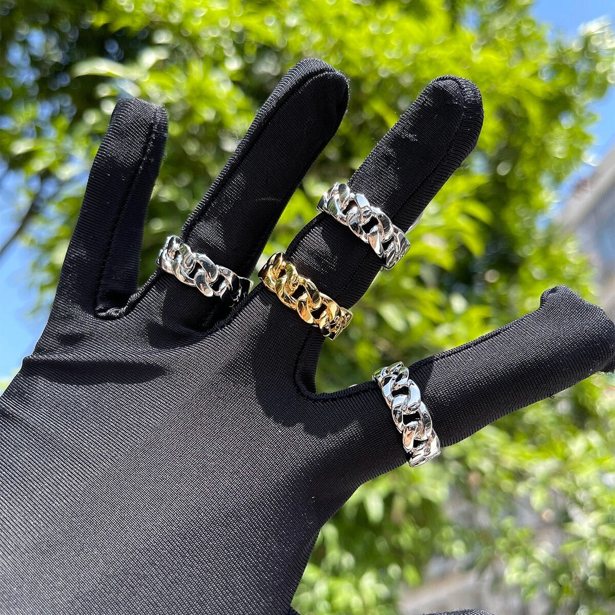 ''CUBAN'' ZILVEREN RING