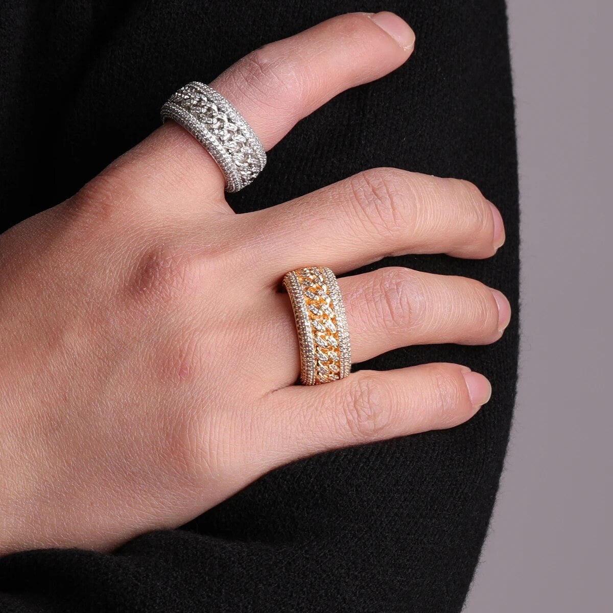 ''CUBAN'' ZILVEREN RING