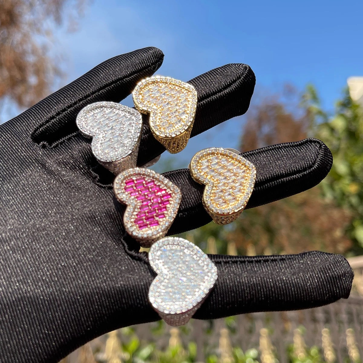 ''GLOSSY PINK'' GOUDEN RING