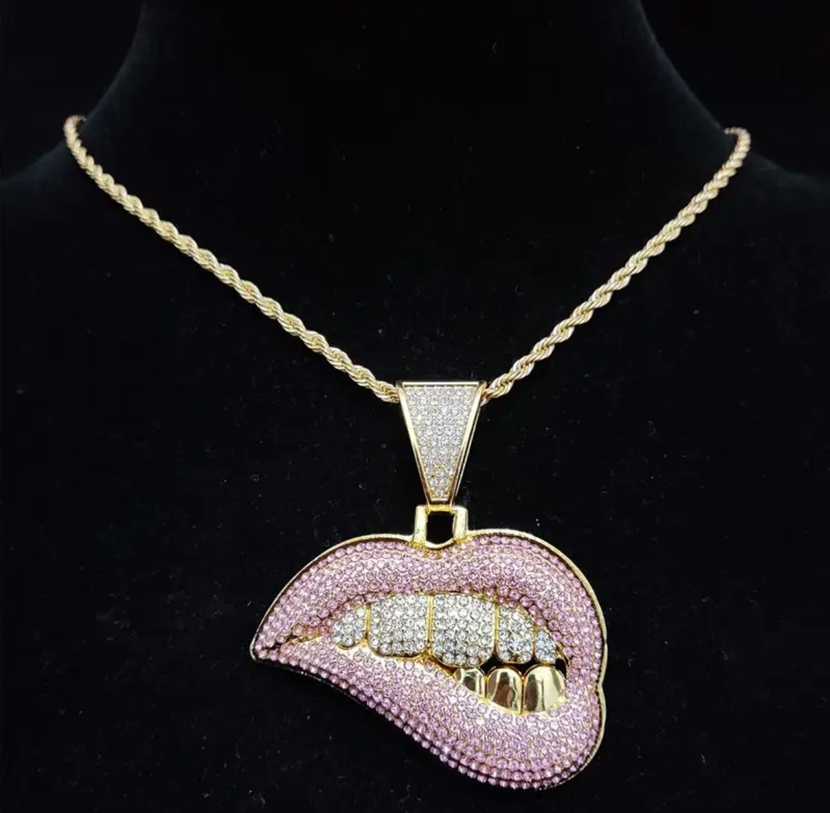 "LIPS" GOUDEN HANGER