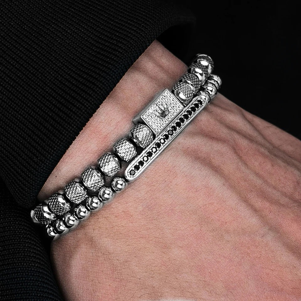 ''KROON DUBBEL'' ZILVEREN ARMBAND
