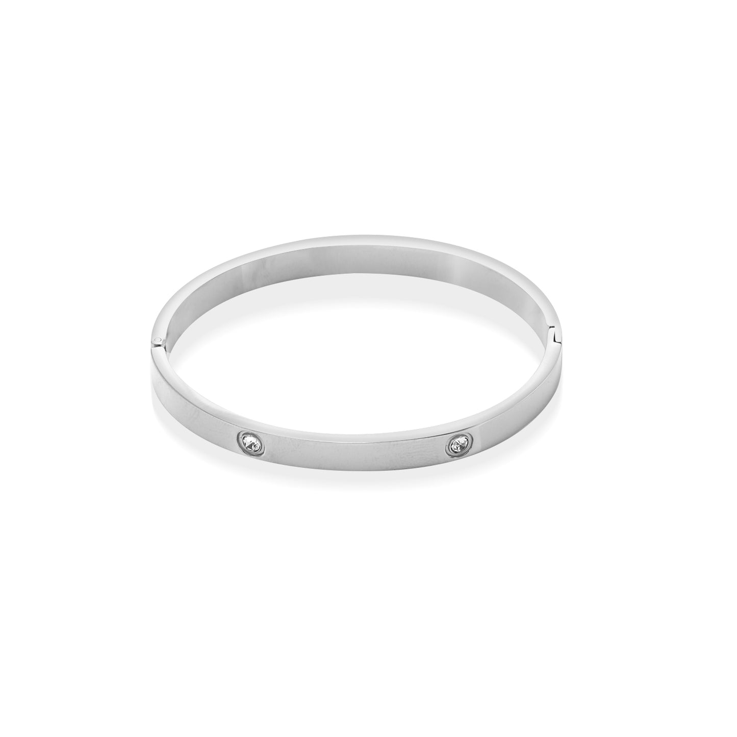 ''BANGLE STEENTJE'' ZILVEREN ARMBAND