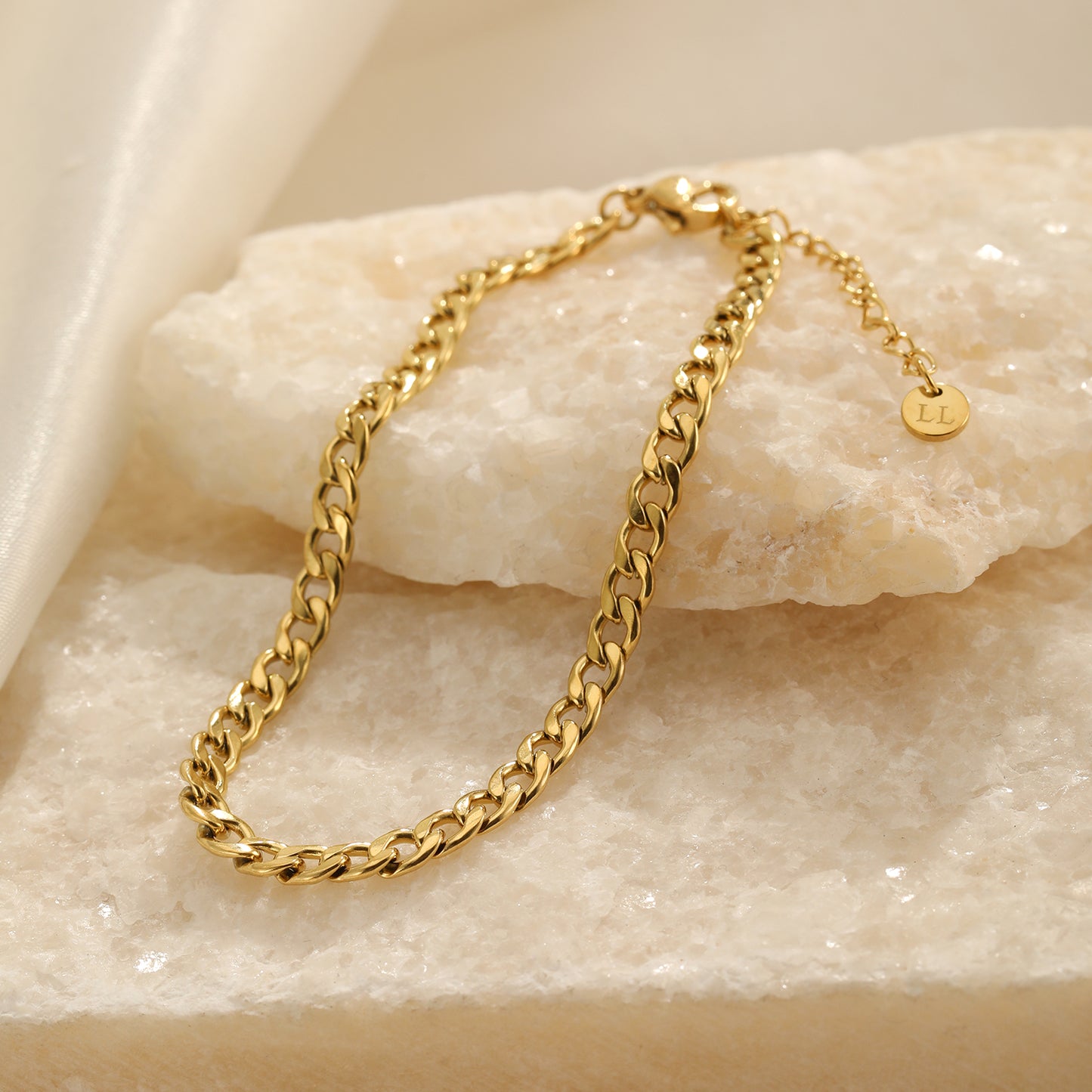 ''CUBAN'' GOUDEN ARMBAND (4mm)