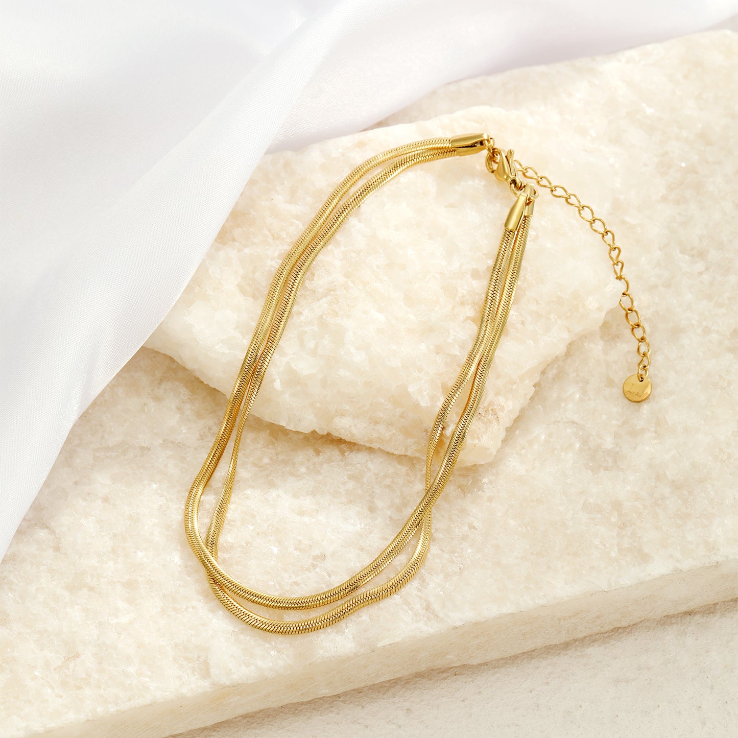 ''DUBBELE MOTIEF'' GOUDEN ARMBAND