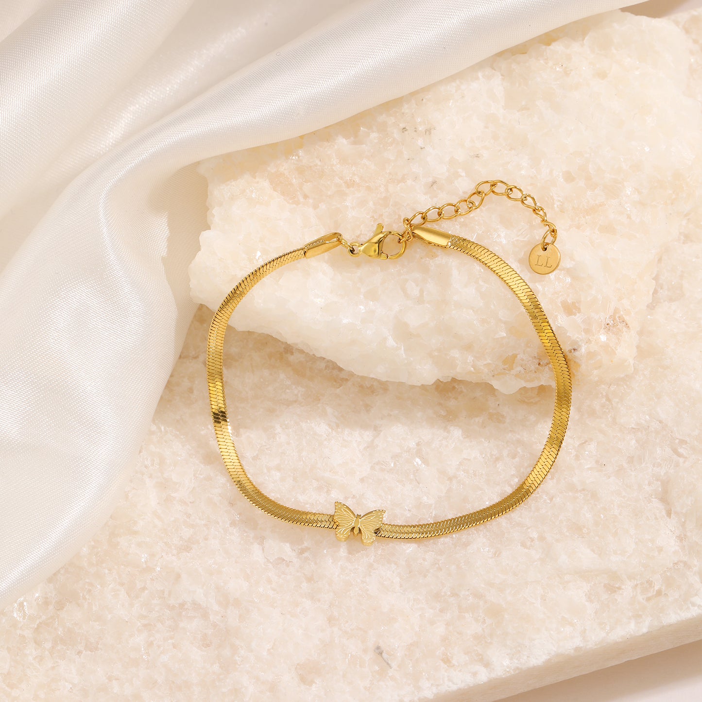 ''VLINDER'' GOUDEN ARMBAND