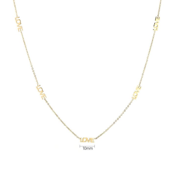 "LOVE LOVE LOVE " GOUDEN KETTING