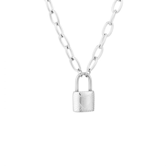 "SLOT HARTJE" ZILVEREN KETTING