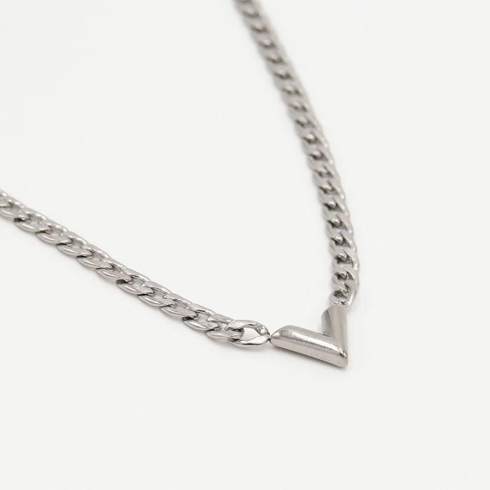 'SCHAKEL V' ZILVEREN KETTING