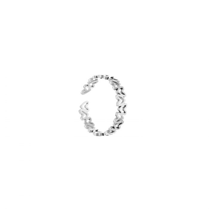 ''HARTJES"' ZILVEREN RING