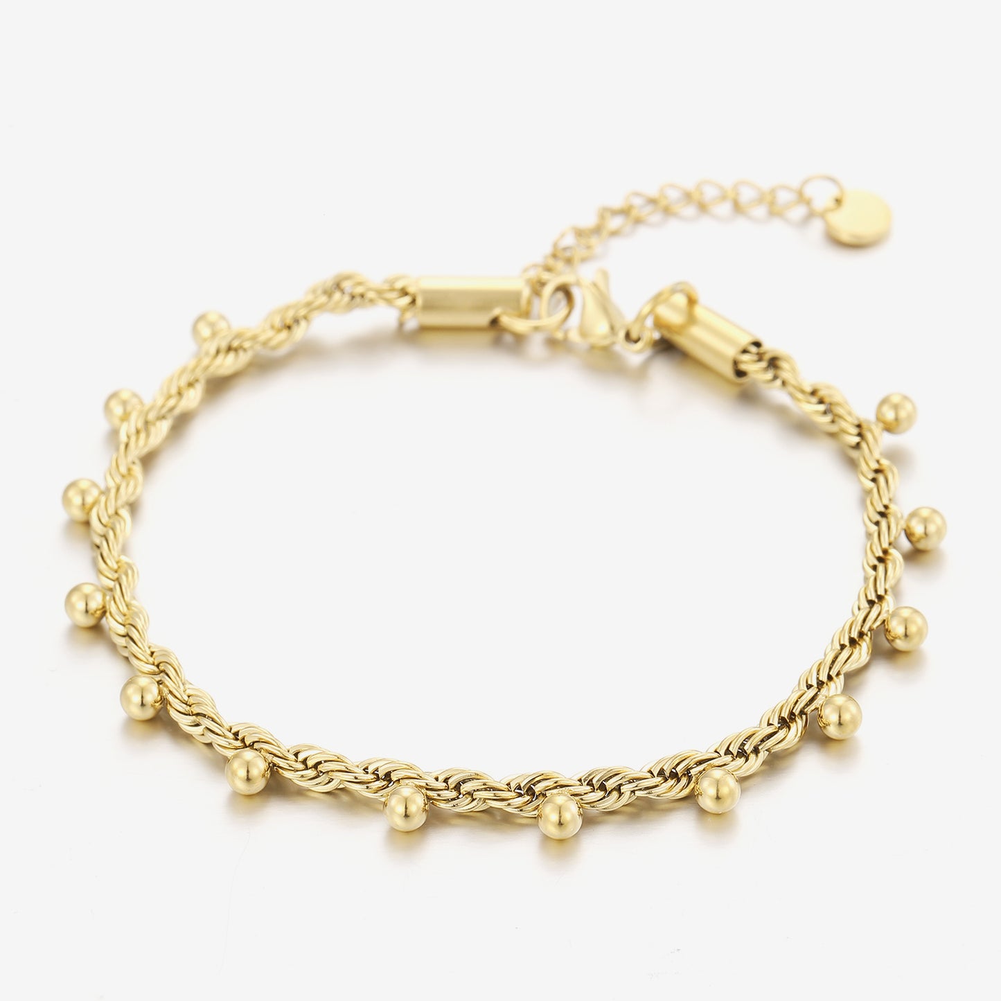 ''BOLLEN GEDRAAID" GOUDEN ARMBAND