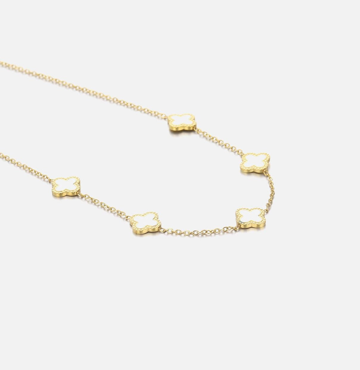 "KLAVER WIT GOUD'' GOUDEN KETTING