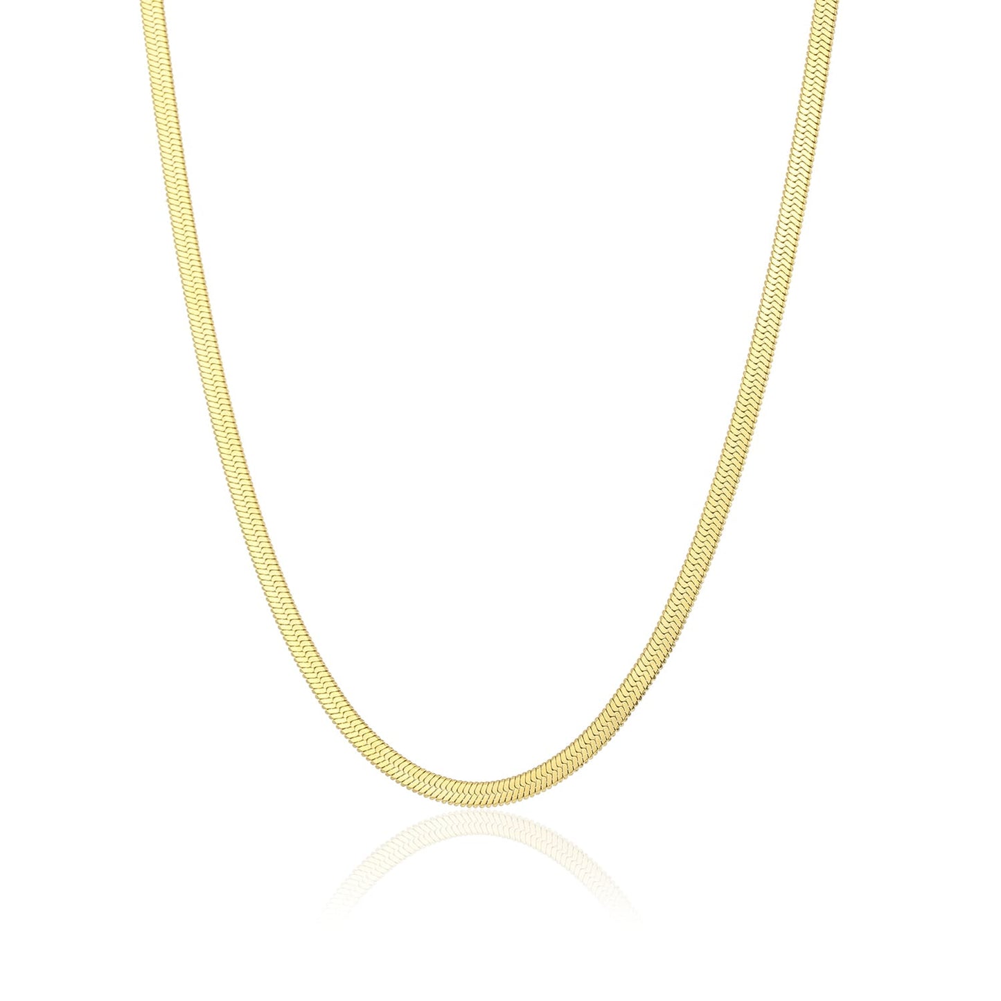'PLATTE KETTING'' GOUDEN KETTING (3mm)