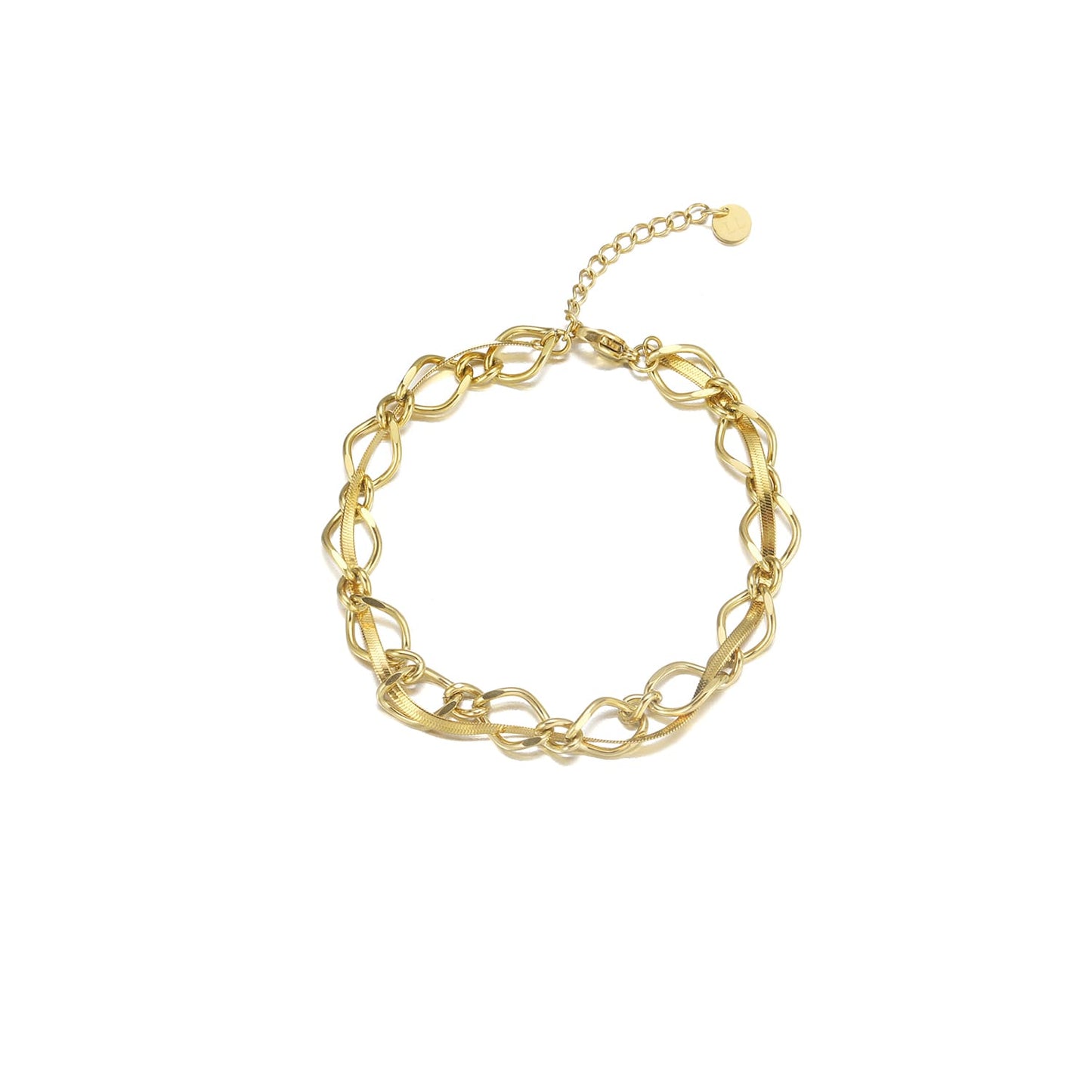 ''VLECHT'' GOUDEN ARMBAND