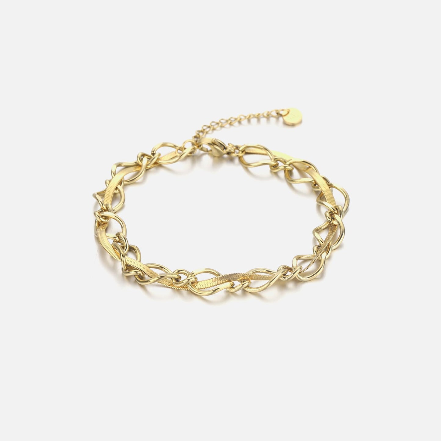 ''VLECHT'' GOUDEN ARMBAND
