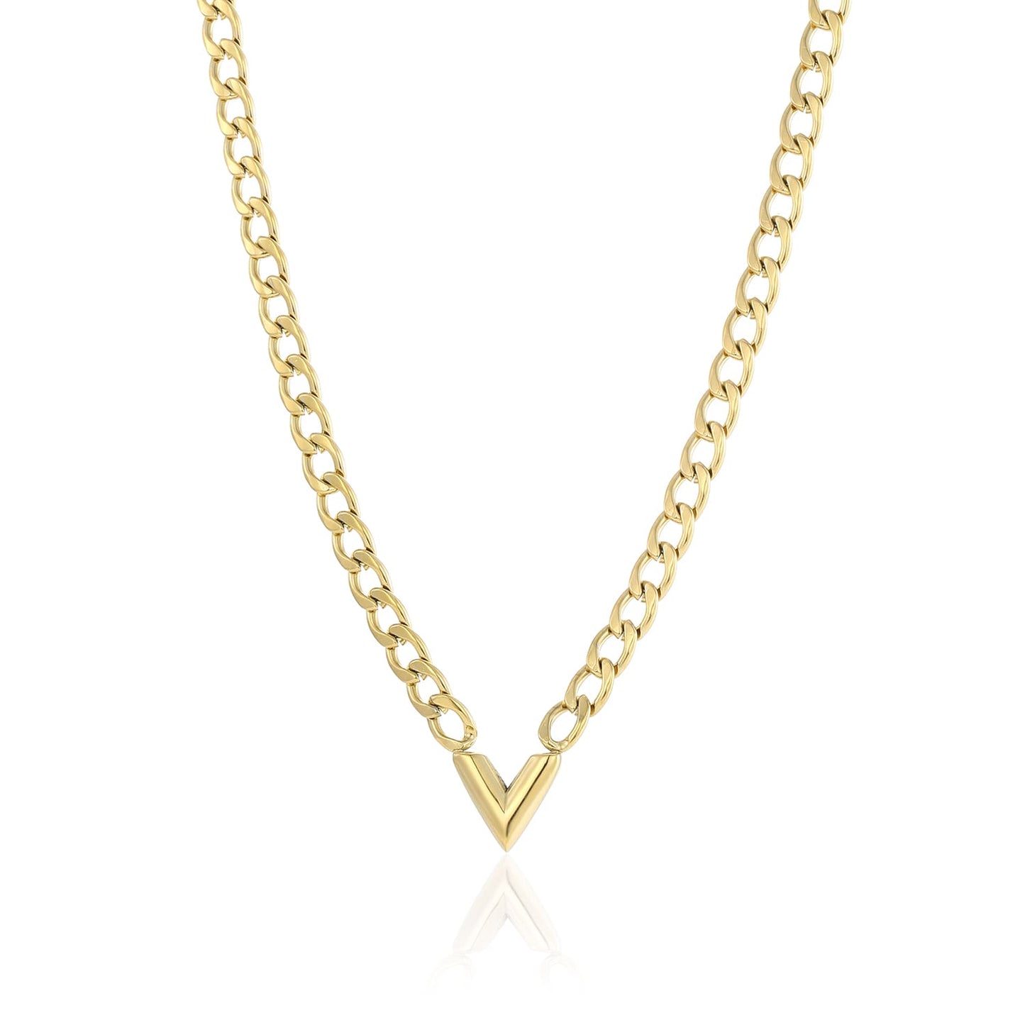 'SCHAKEL V' GOUDEN KETTING