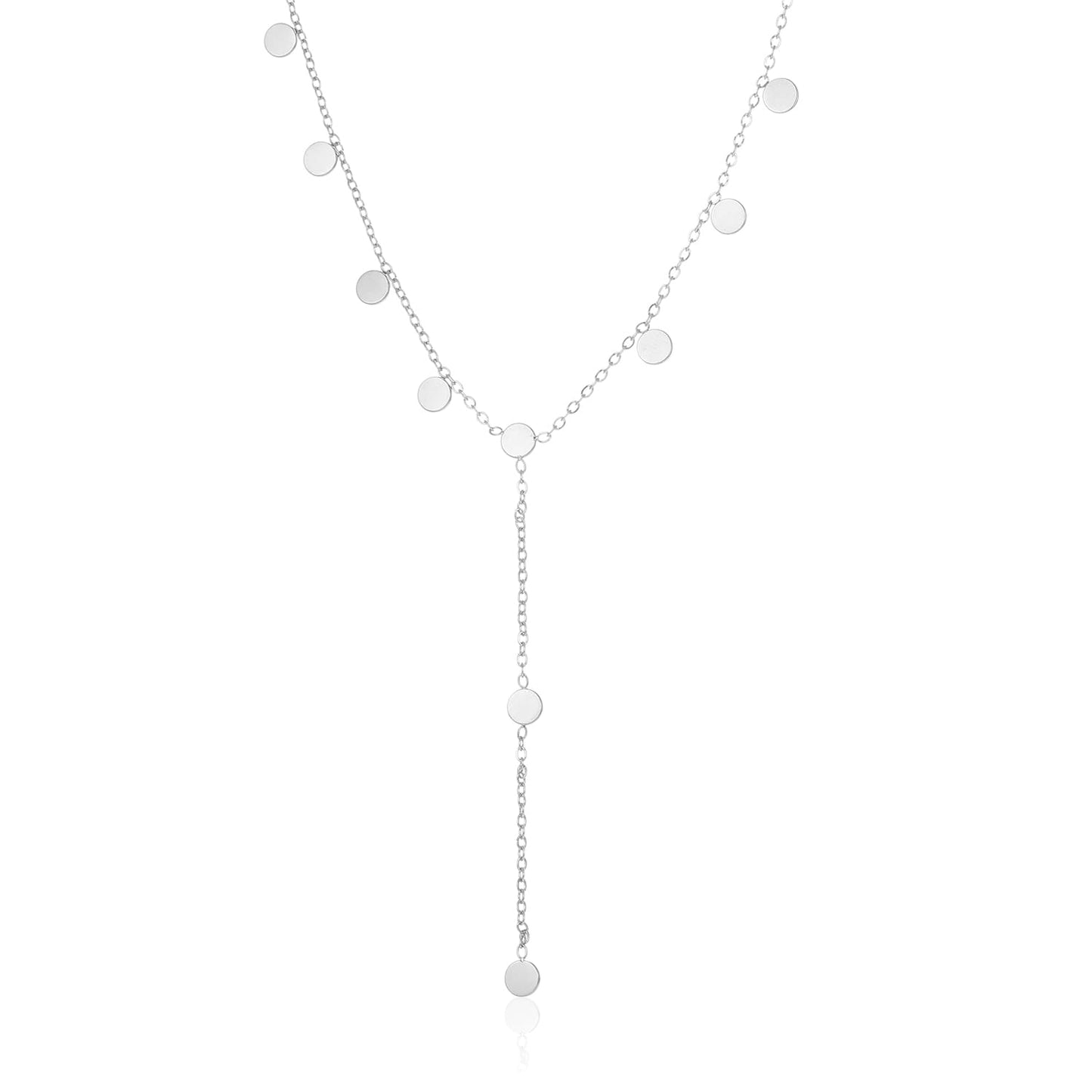 "Y-VORM MUNTJES" ZILVEREN KETTING