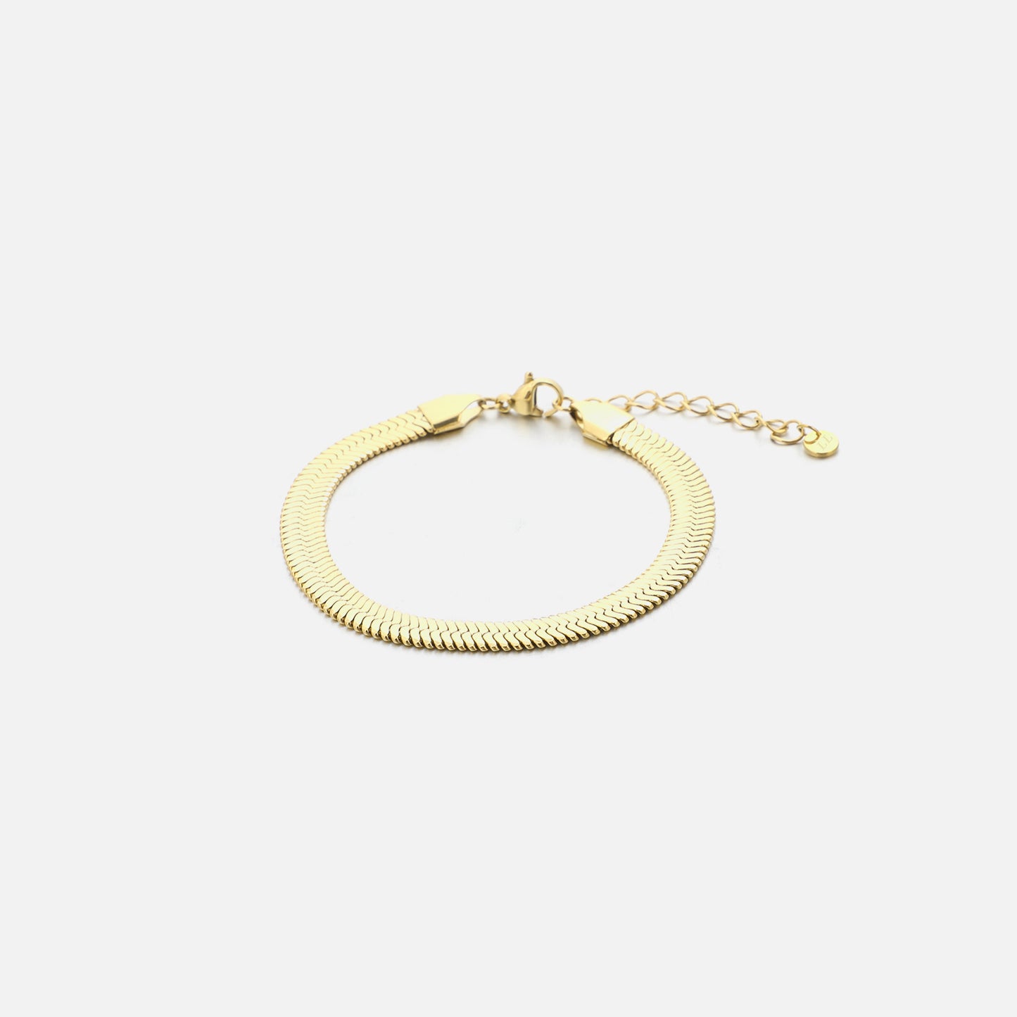 ''PLATTE'' GOUDEN ARMBAND ''6mm''