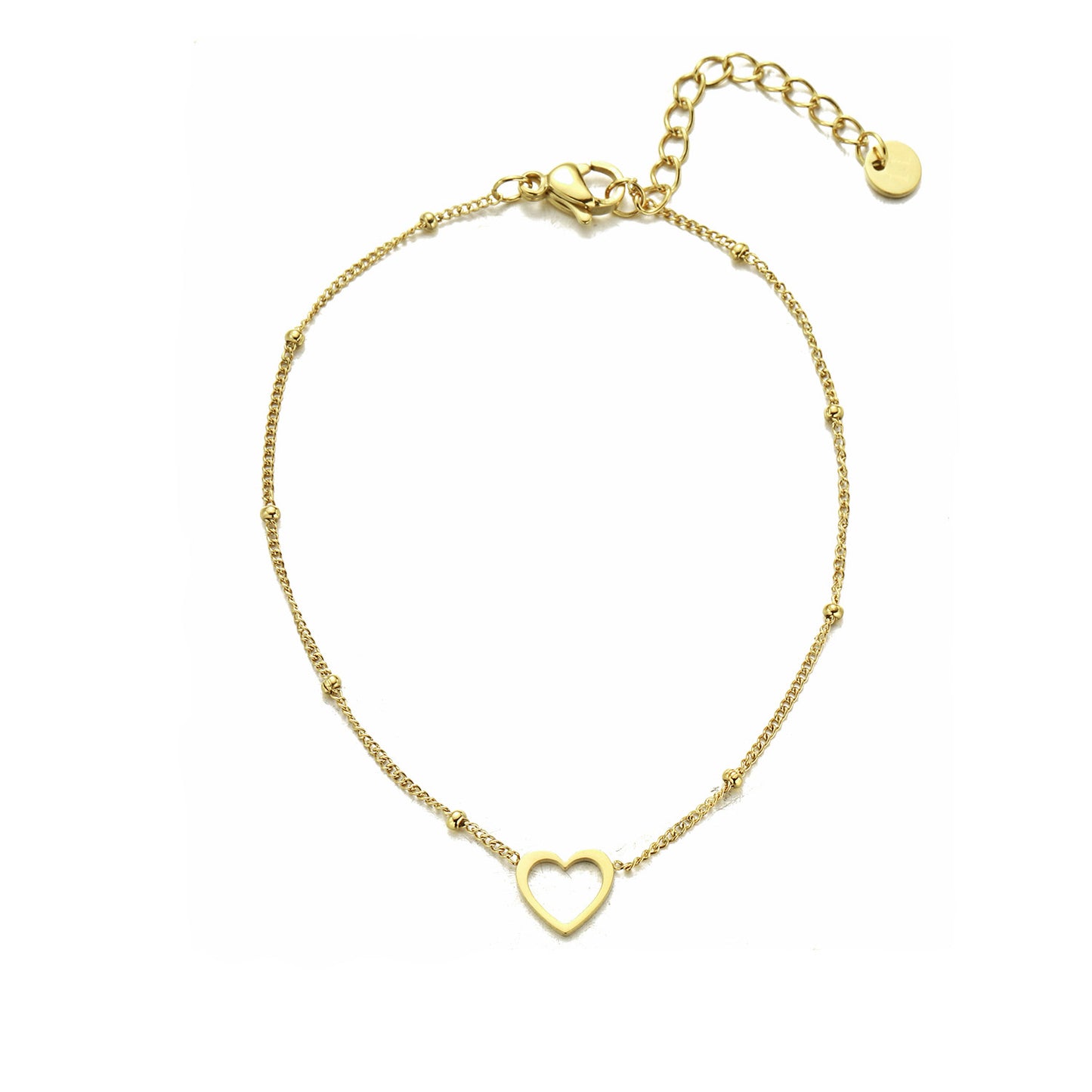 ''OPEN HARTJES' GOUDEN ARMBAND