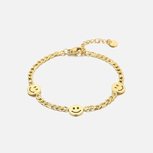 ''SMILEY FACES'' GOUDEN ARMBAND