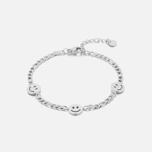 ''SLIMLEY FACES'' ZILVEREN ARMBAND