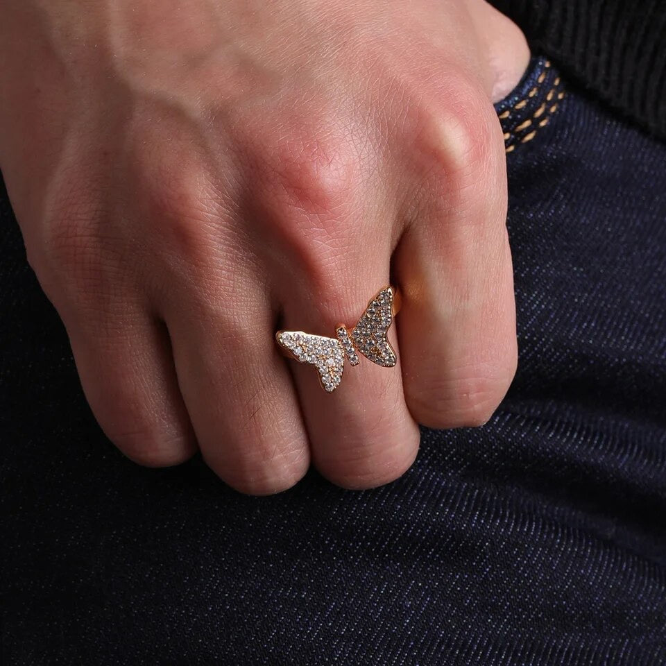 ''VLINDER'' ZILVEREN RING