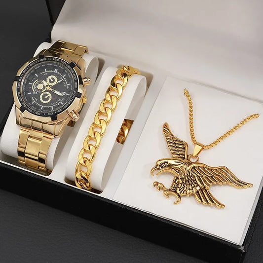''ADELAAR ZWART'' GOUDEN HORLOGEBOX