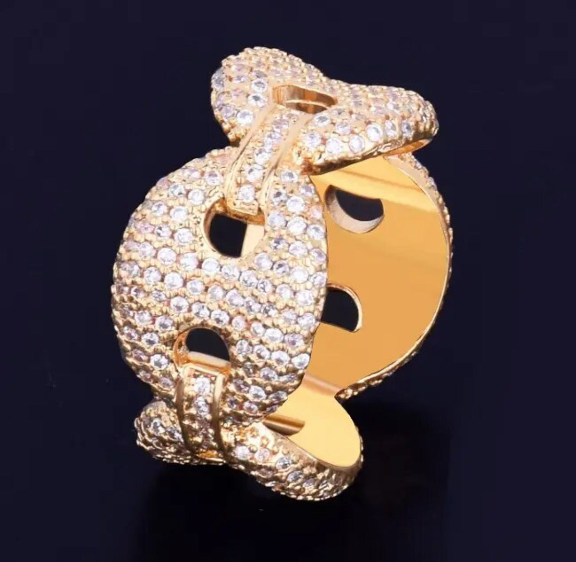 ''CUBAN TWIST'' GOUDEN RING