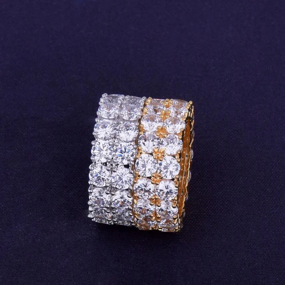 ''TWEE RIJEN'' GOUDEN RING