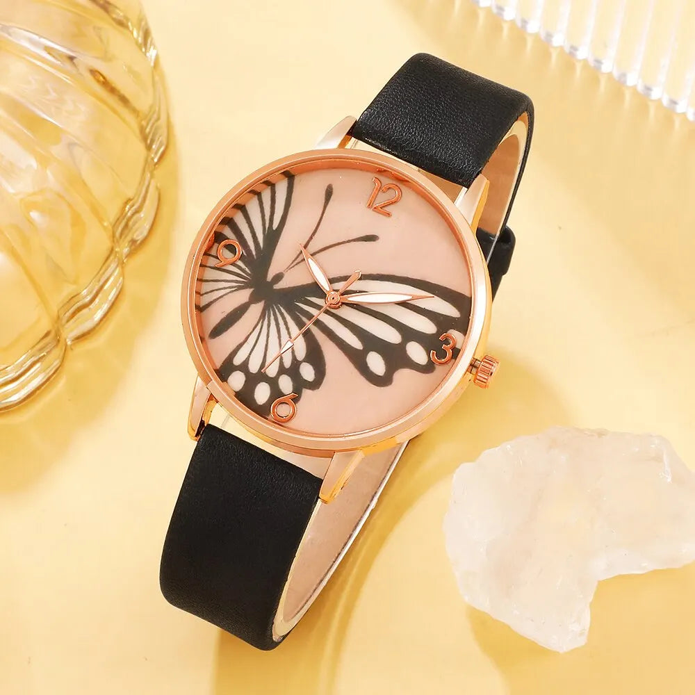 ''VLINDER" GOUDEN HORLOGEBOX