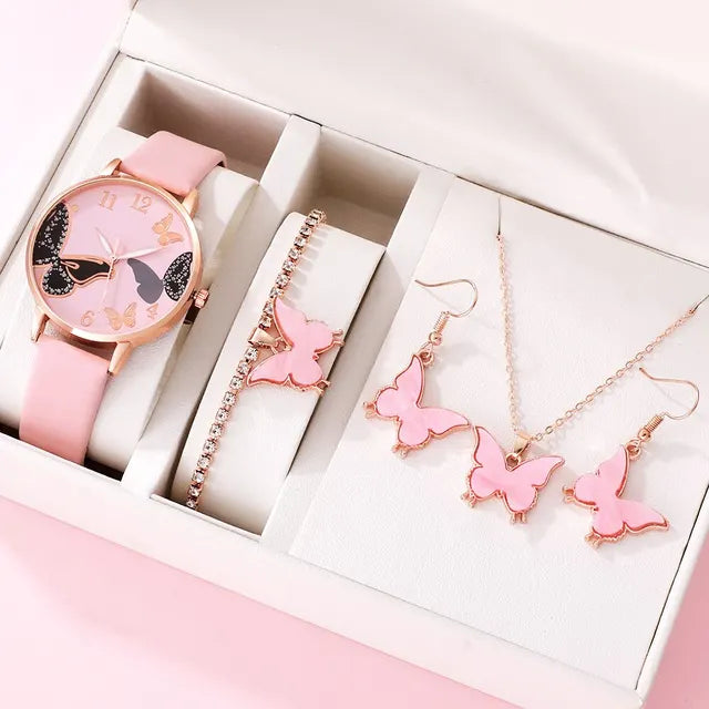 ''VLINDER" GOUDEN HORLOGEBOX