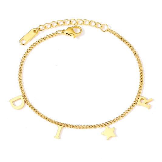 ''DI*R'' GOUDEN ARMBAND