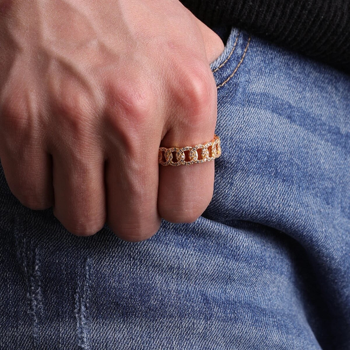 ''CUBAN'' GOUDEN RING