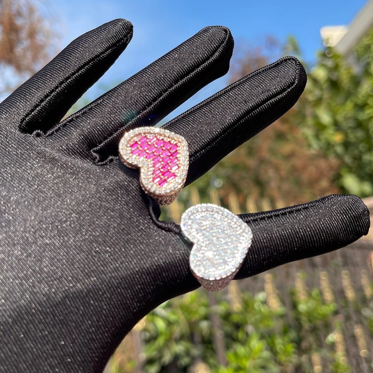 ''GLOSSY PINK'' GOUDEN RING