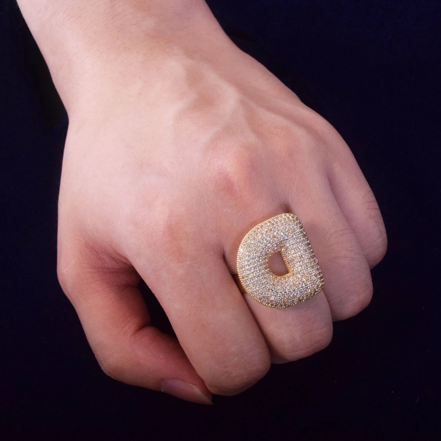 ''LETTER'' ZILVEREN RING