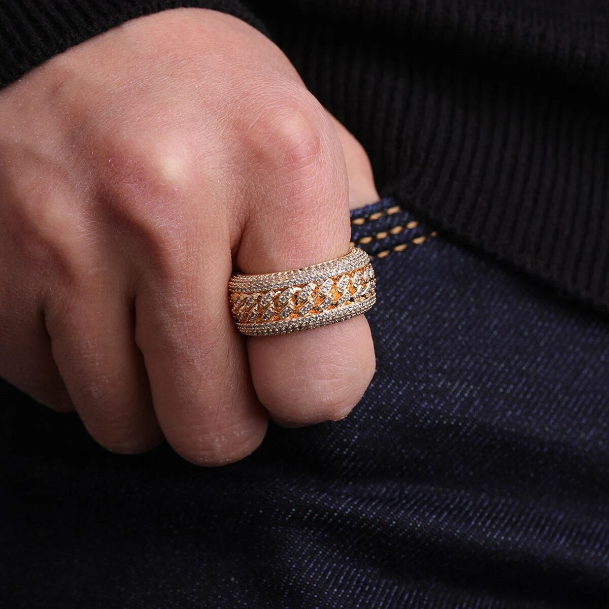 ''CUBAN'' GOUDEN RING
