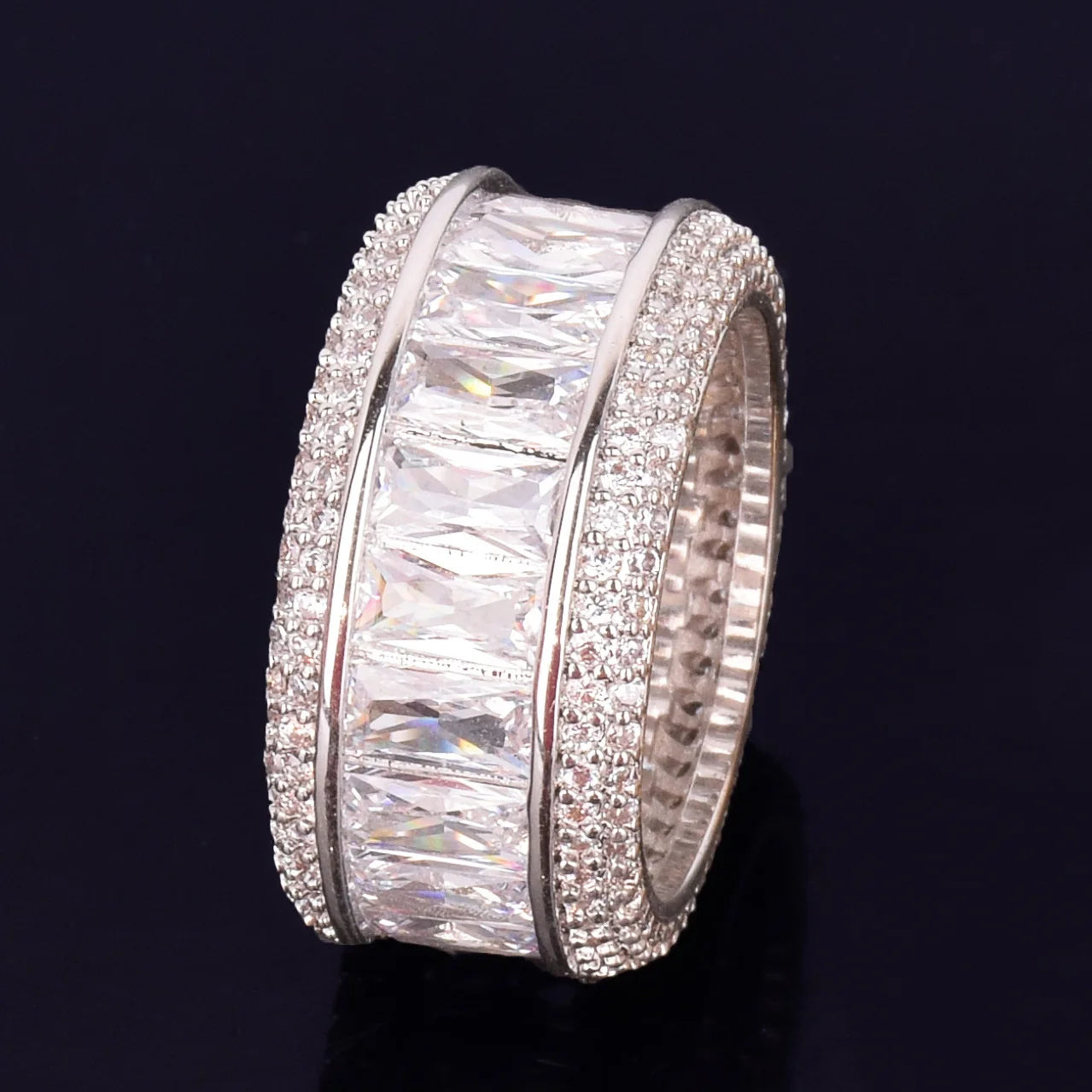 ''BAGUETTE" ZILVEREN RING