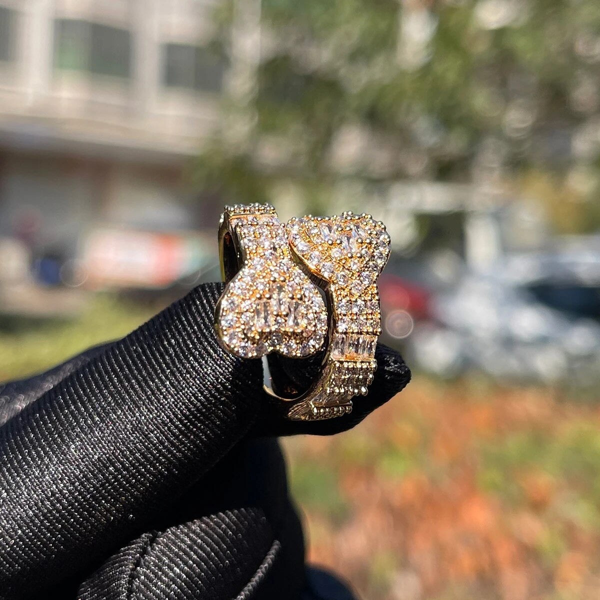 ''OPEN HART'' GOUDEN RING