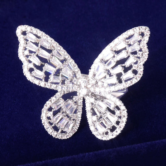 ''VLINDER'' ZILVEREN RING