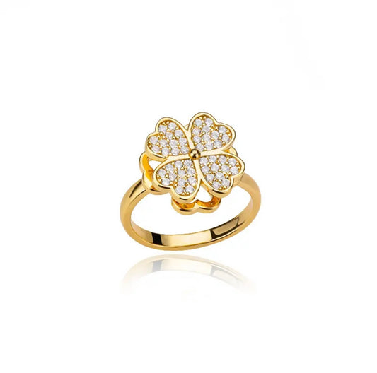 ''SPINNER KLAVER'' GOUDEN RING