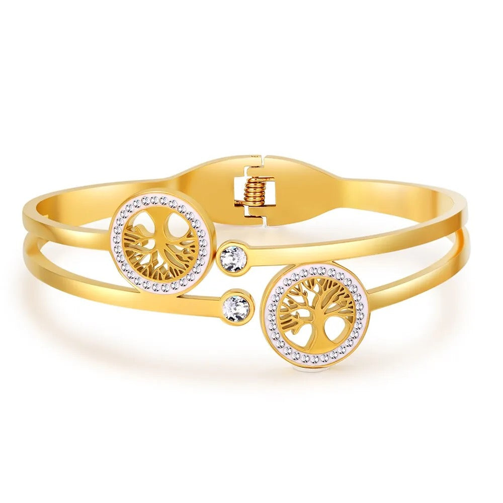 ''LIFE THREE'' GOUDEN ARMBAND