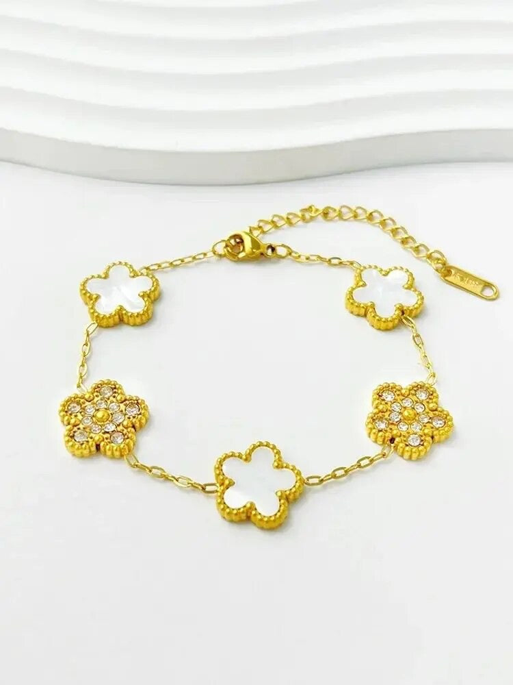 ''KLAVER'' GOUDEN ARMBAND