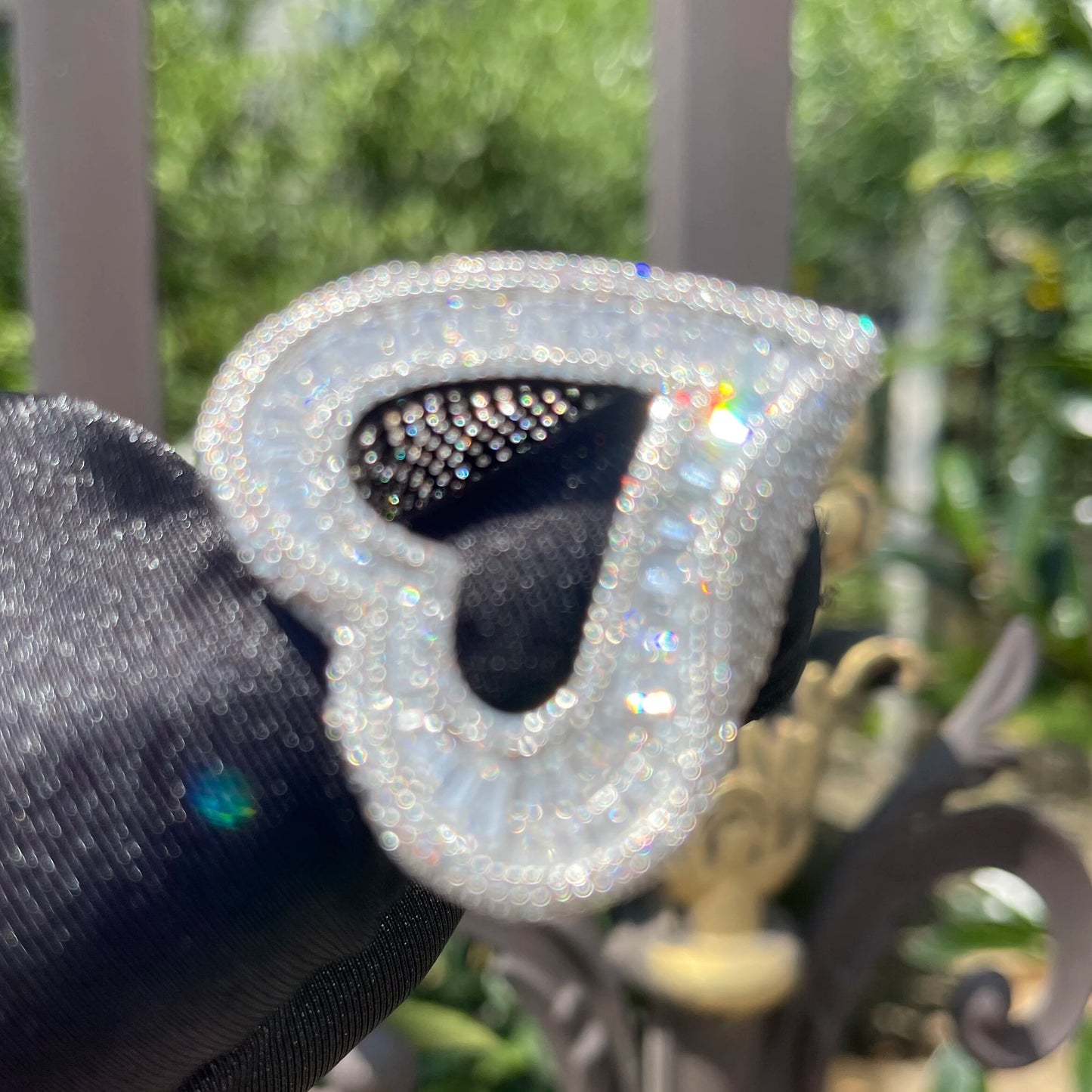 ''GROTE OPEN HART'' ZILVEREN RING