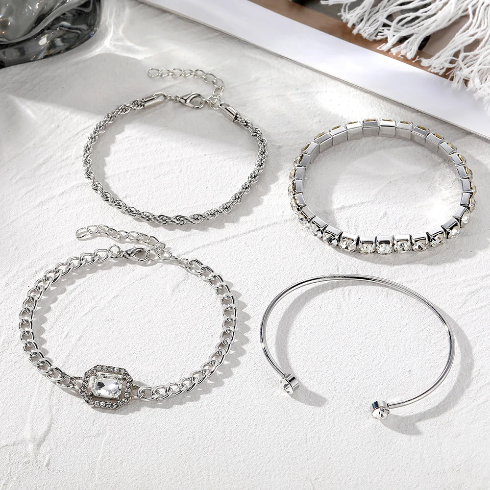 ''BASIC'' ZILVEREN ARMBANDEN SET