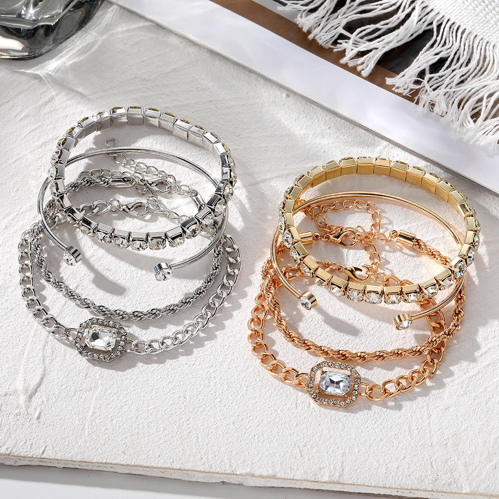 ''BASIC'' ZILVEREN ARMBANDEN SET