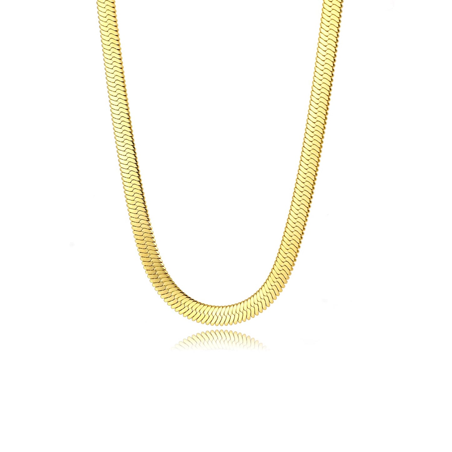 'PLATTE KETTING'' GOUDEN KETTING (6mm)
