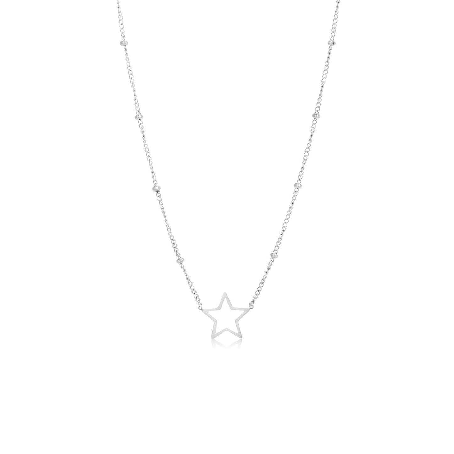 ''OPEN STER'' ZILVEREN KETTING