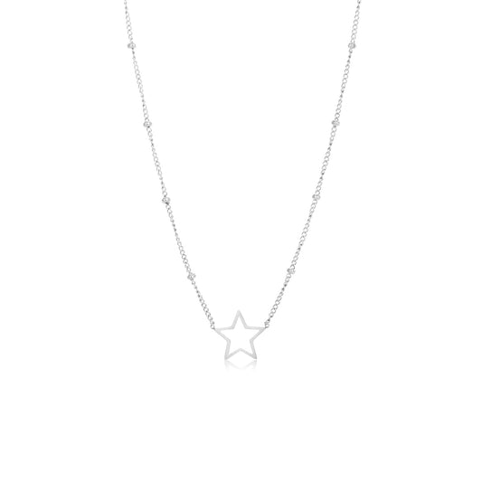 ''OPEN STER'' ZILVEREN KETTING