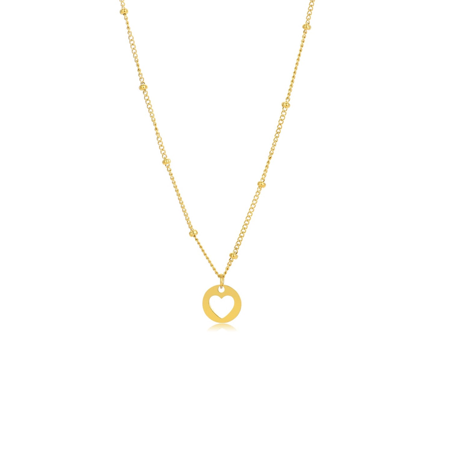 ''VRIENDSCHAP OPEN HART" GOUDEN KETTING