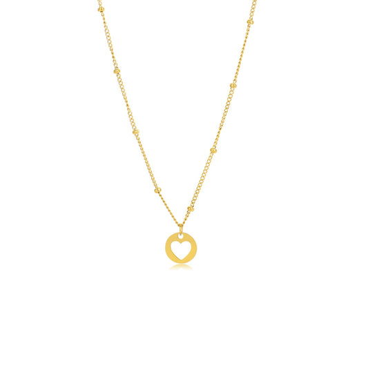 ''VRIENDSCHAP OPEN HART" GOUDEN KETTING